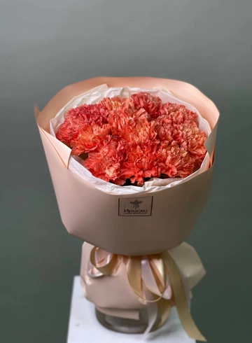 Оранжевый букет из диантусов от интернет-магазина цветов в 