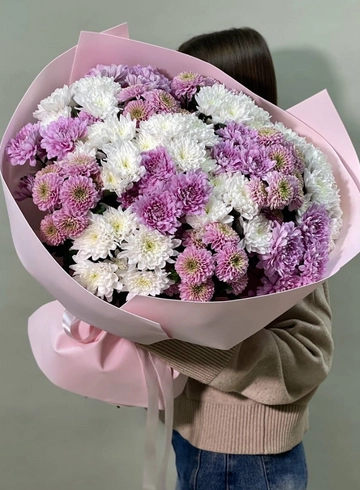 Букет микс из хризантем  М от интернет-магазина цветов в 