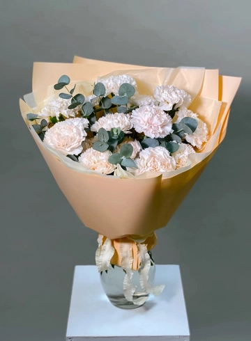 Букет из 15 диантусов шампань от интернет-магазина цветов в 